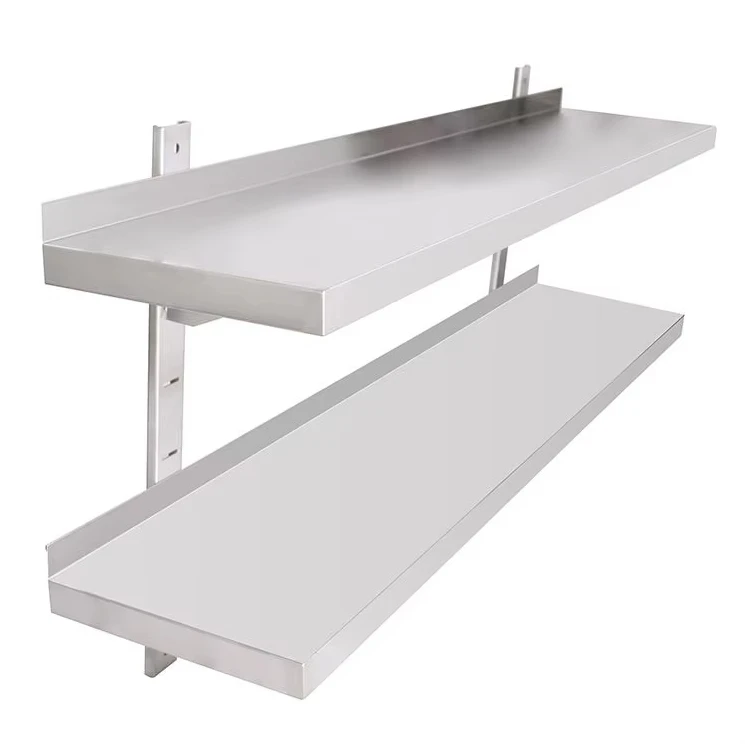 Restaurant Commercial stainless steel wall shelf Factory/Heavy Duty 201/304 Stainless Steel OEM Kitchen Adjustable