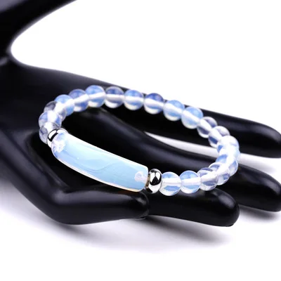  Hot sale natural gemstone beaded rose quartz bracelet women cute yoga stone healing pink