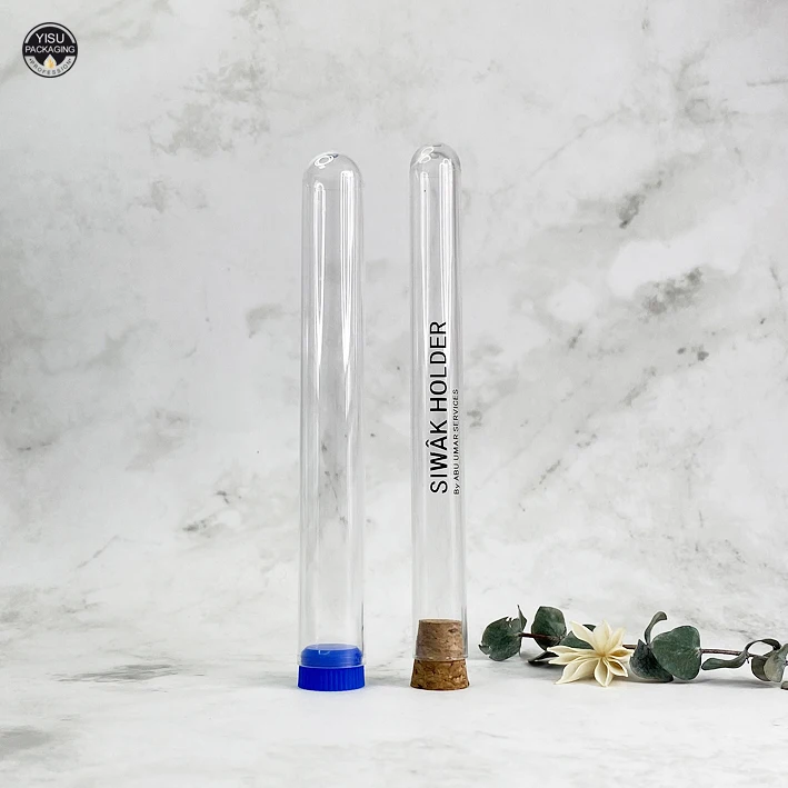 12x100mm Transparent Laboratory Clear Plastic Test Tubes Vials With Push Cap School Lab Supplies