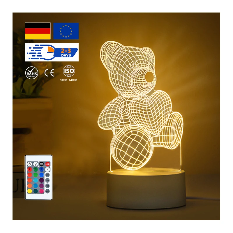 Акриловая Светодиодная лампа с 3d иллюзией, креативный осветительный прибор под заказ в стиле аниме, Рождественское украшение для детской комнаты, светодиодный ночник
