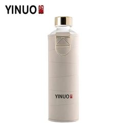 Blue sleeve gym restaurant 18 oz 32 oz borosilicate glass water bottles sports for print