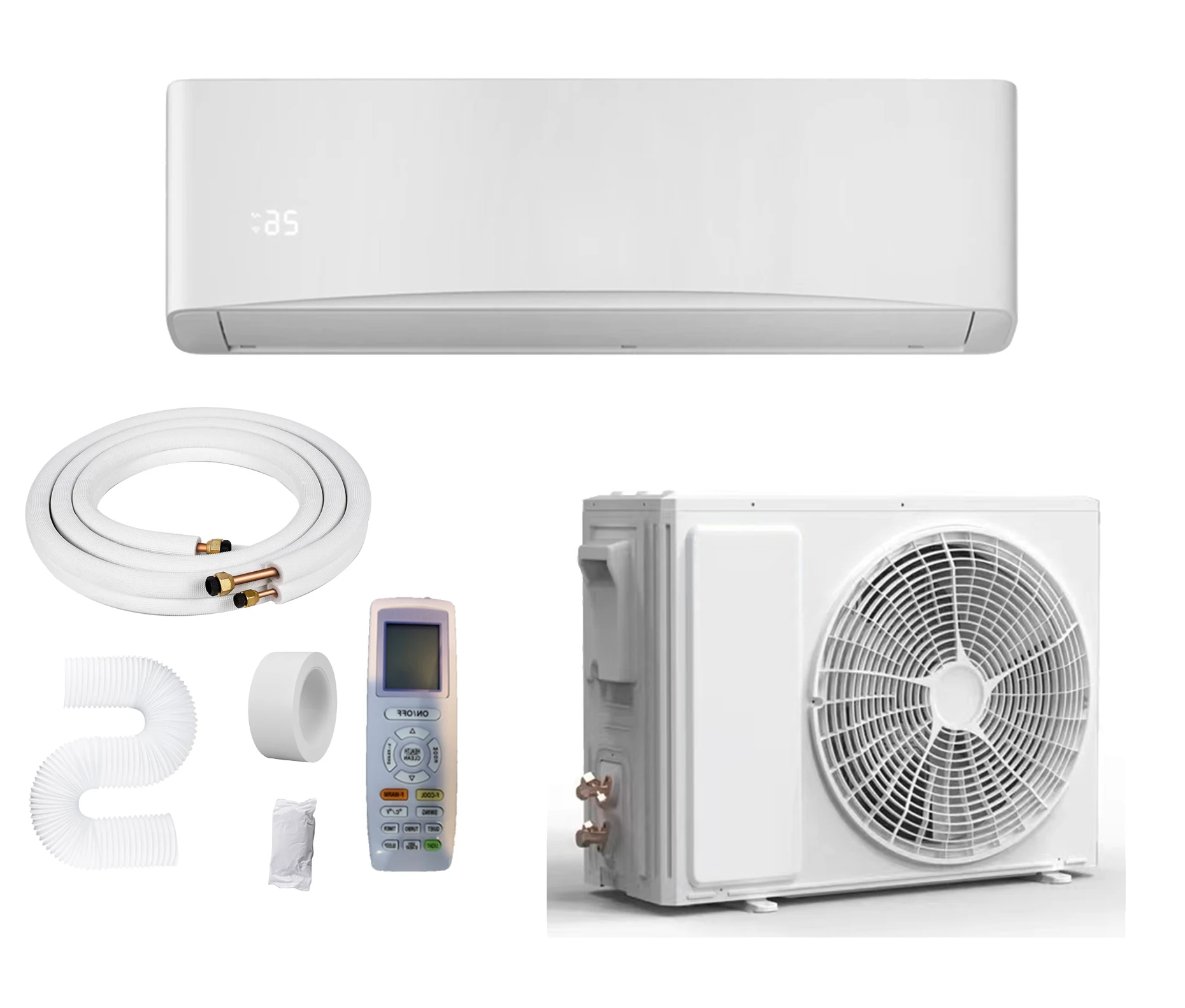 9000BTU No Inverter Cooling/Heating Humidifier Single Room Airconditioner Wall Split 6000 Btu Air Conditioner Compressor