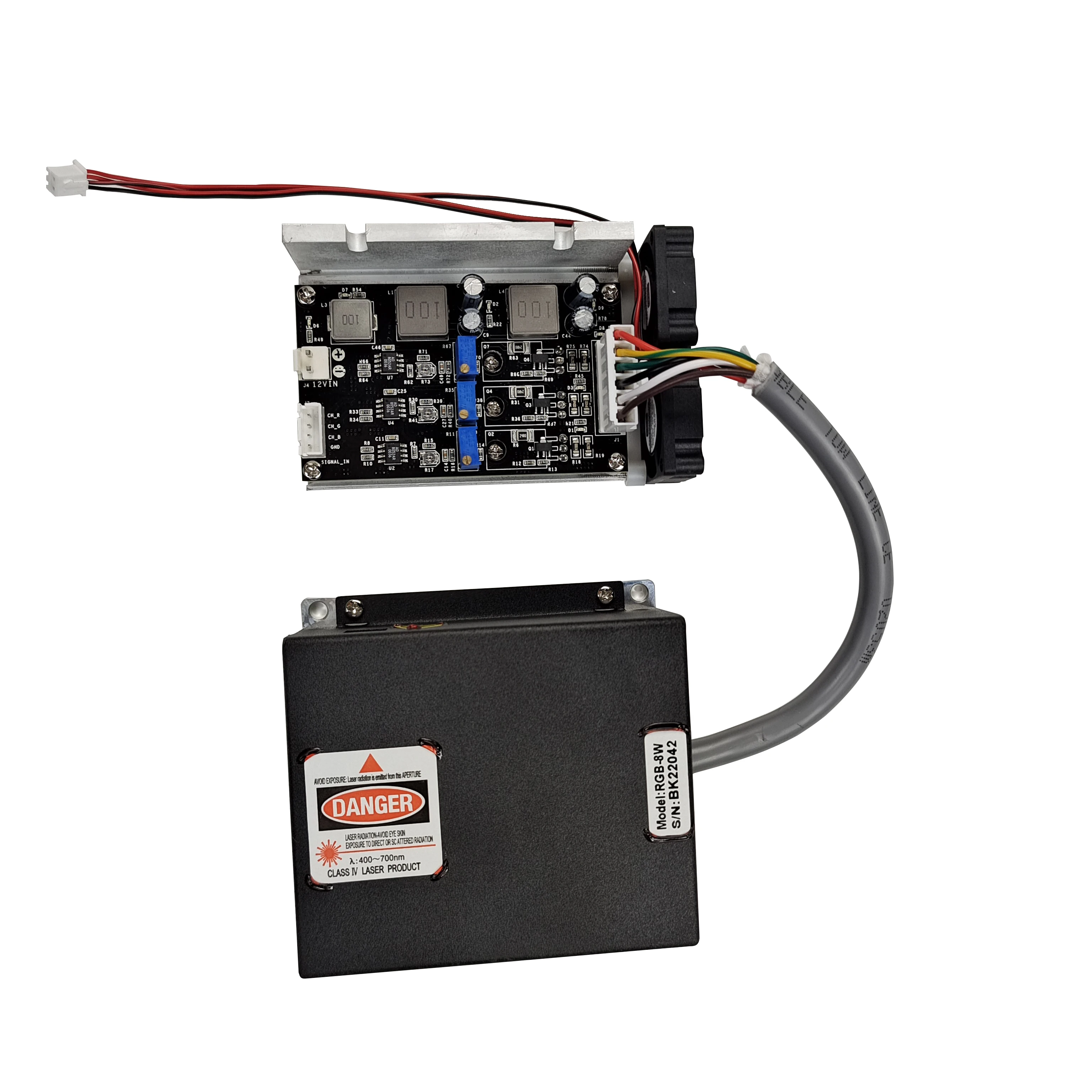 8W RGB laser module, High quality 8W full color stage light module