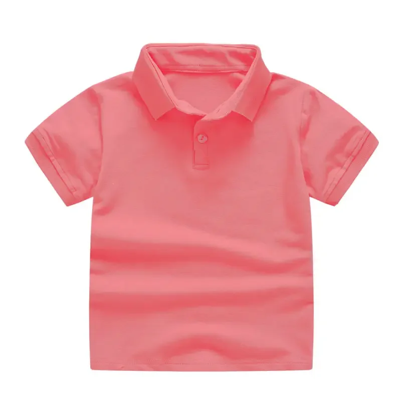 2023 new style summer children boys girls polo t-shirts for kids blank custom logo plain t shirts kids polo shirts
