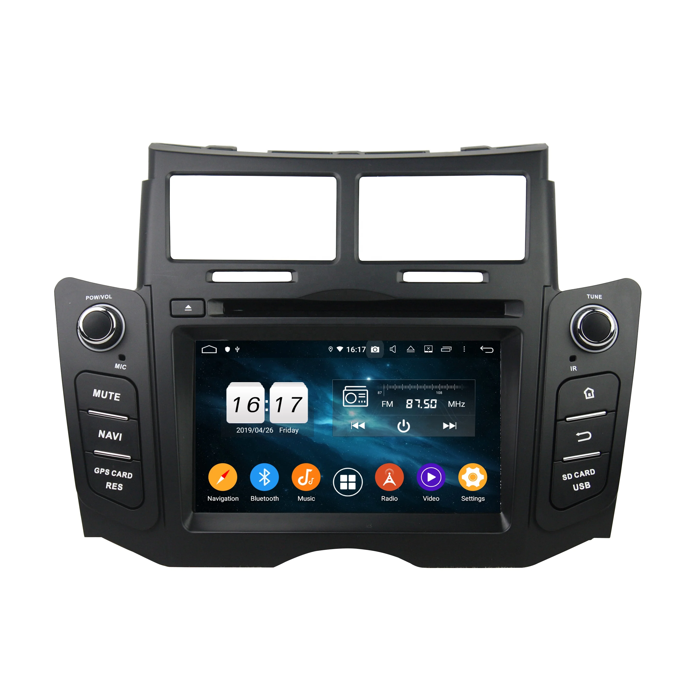 KLYDE KD-6221 PX5 DVD Car Player 4G+64G Android 10.0 6.2 inch Car Radio GPS For Yaris  2005 2006 2007 2008 2009 2010 2011