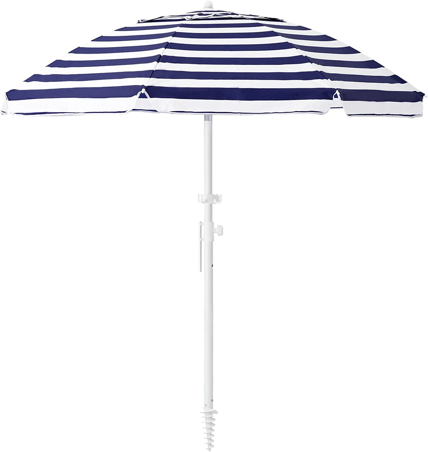 Sun Umbrella Pvc Mtn Beach Umbrella Parasol Umbrella Promotional Strip Modern Semi-automatic Big Beach for Beach Outdoor Oxford
