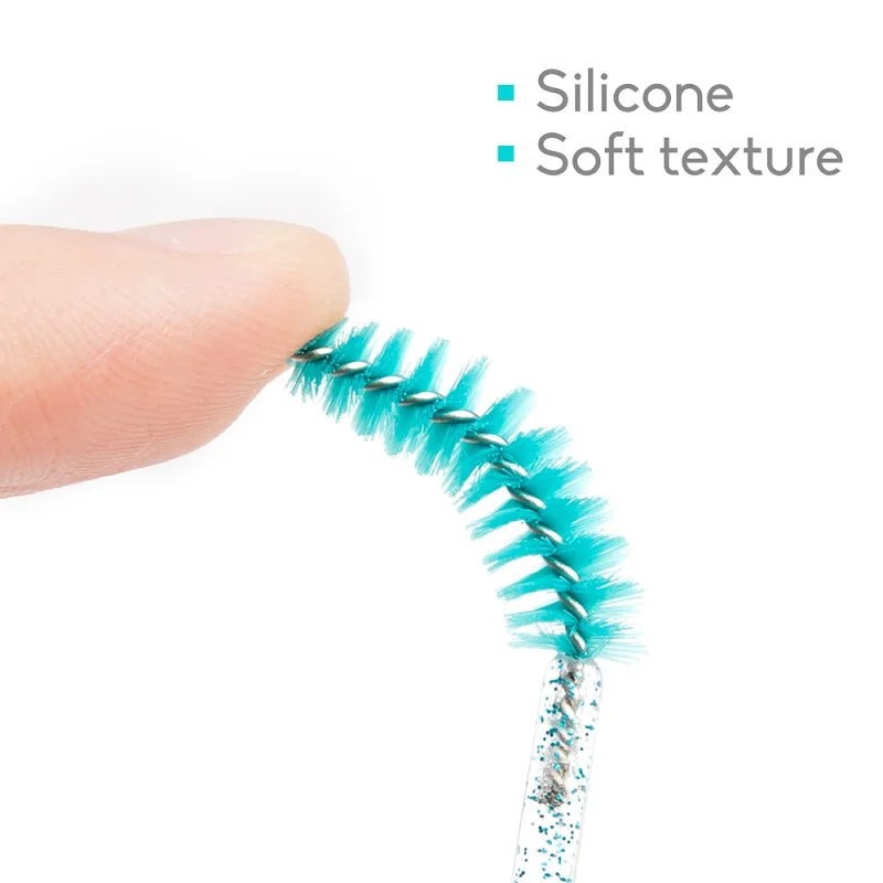 50pcs Disposable Eyebrow Lash Brushes Spoolies Crystal Eyelash Mascara Brushes