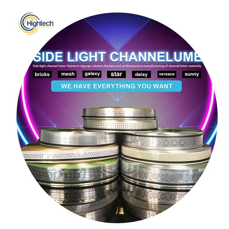 Боковые светящиеся буквы channelume Hightech channel материалы для сгибания и изготовления