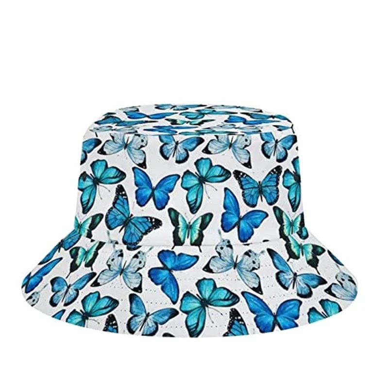 Reversible Printed Bucket Sun Hat Packable Double-Side-Wear Fisherman Outdoor Cap Summer Beach Hats Many Patterns