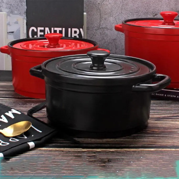 High Quality hot pots insulated casserole matte glazed ceramic casserole  With High Popularity