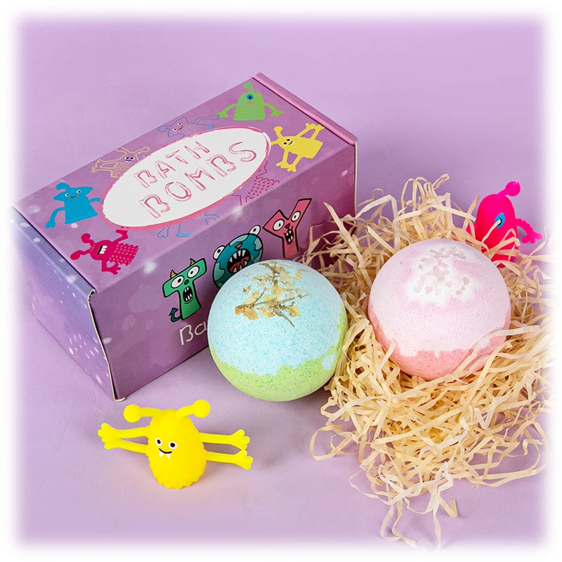 Wholesale Bath Fizzers Gift Set Kids Toys Ball Adult Child Organic Colorful Normal Skin Spa Relaxing Bath Bombs
