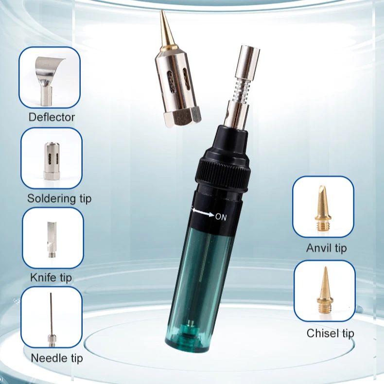 GF-LTT 3in1 pen shaped wireless diy butane small gas portable soldering iron pen torch butane set