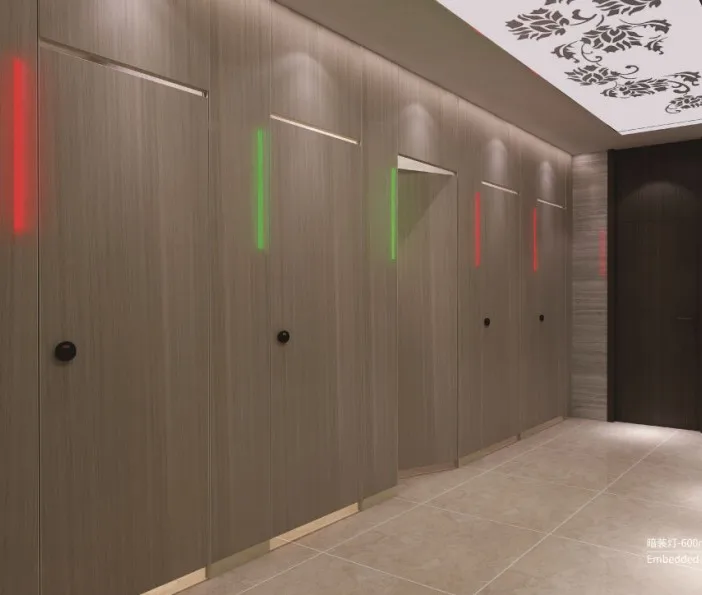 high class waterproof toilet cubicle with LED light