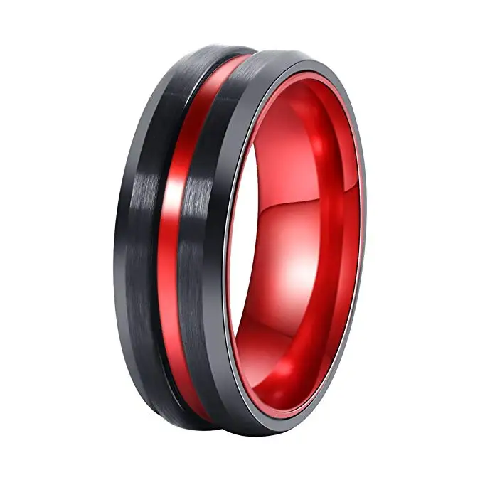  8mmtungsten Карбидное кольцо матовый Скошенные Свадебные обручальные кольца юбилей для мужчин и
