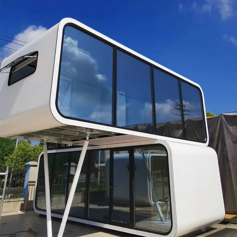 Hotel refined decoration type tourist housing mobile home modular pod house prefabricated new container room mobile apple cabin