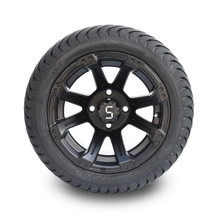 12-дюймовые матовые черные 4x4 колеса с болтами и 215/35-12 уличные шины точечные резиновые аксессуары для игроков в гольф