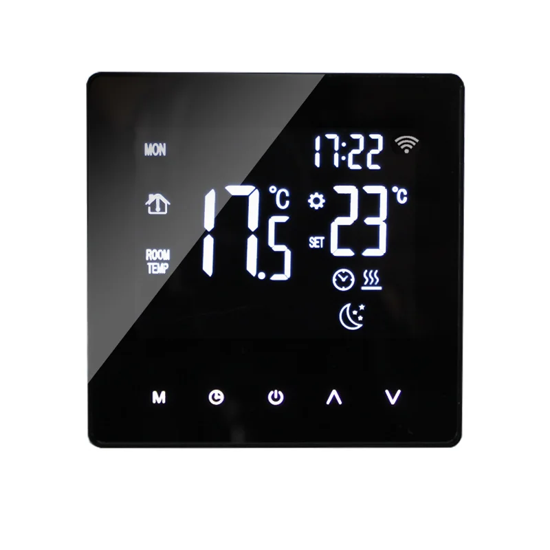 EU/UK 86mm Digital LCD Display Tuya App Control Wifi Smart Thermostat for Furnace IOT Domotica System