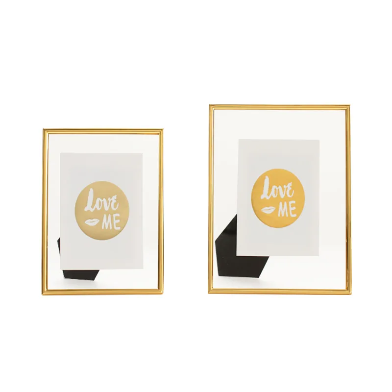 
5X7' Best selling transparent metal glass photo frame, literary fresh style photo frame home office decoration 
