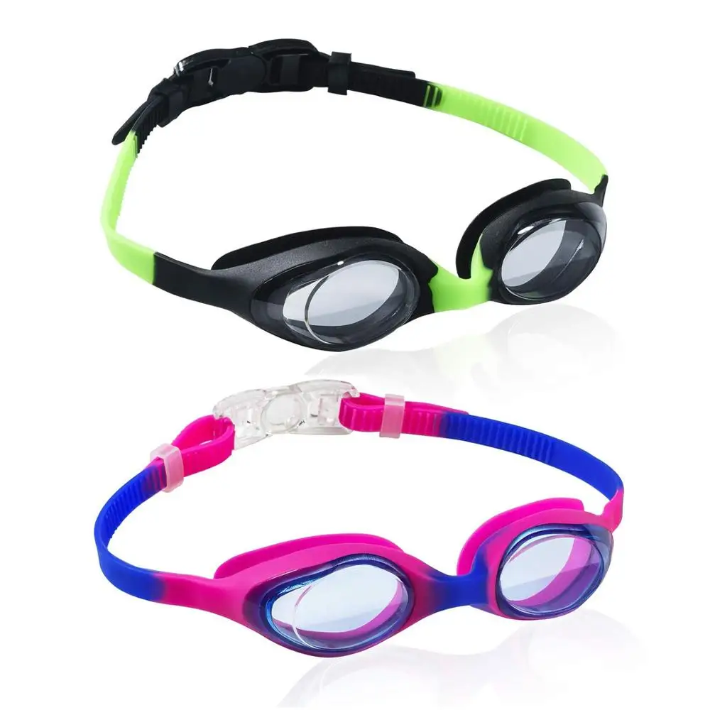 По рецепту, новая модель УФ щит Анти-туман очки для плавания с силиконовым ремешком и изолированной уплотнительной прокладкой для маленьких мальчиков
