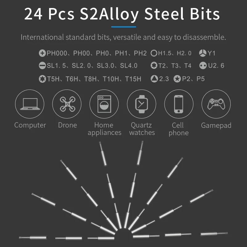 OEM 28 In 1 Electrical Precision Screwdriver Set Computer Tool Kit Cordless Magnetic Screwdriver Set Phone Repair Tool Kit