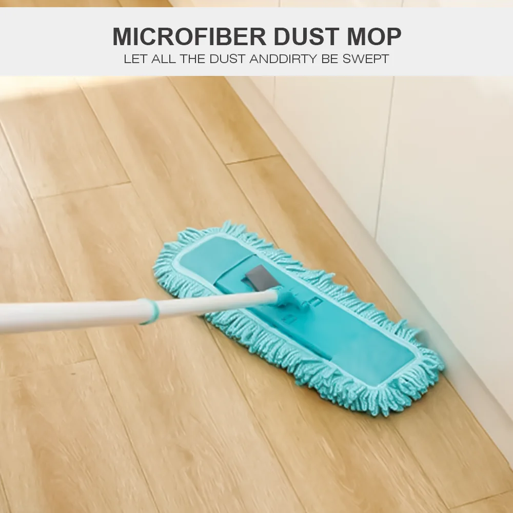 Factory Wholesale Highly Absorbent Telescopic Iron Pole Yarn Flat Mop Household Magic Cleaning Supplies