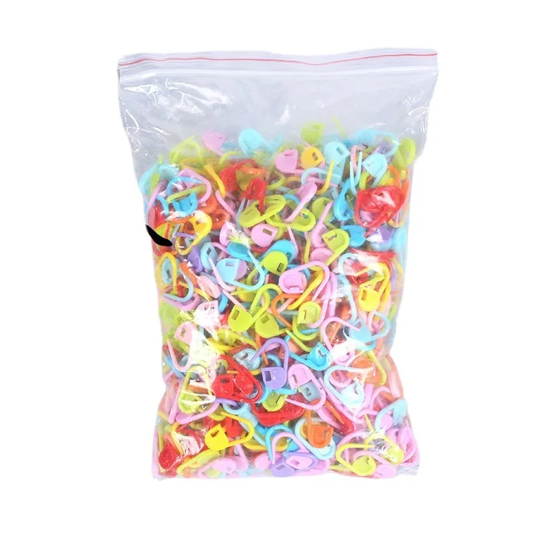 Popular Mix Colors Crochet Locking 1000pcs Stitch Markers Stitch Needle Clip Knitting Crochet Markers