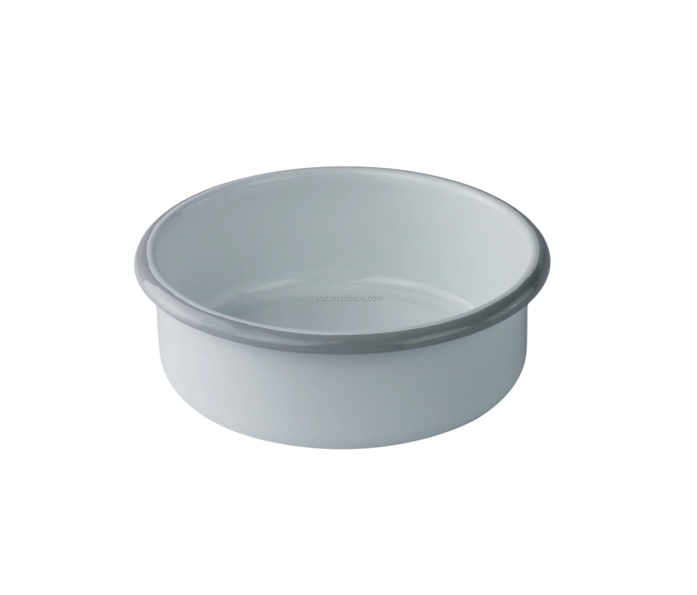 Wholesale Restaurant Tableware Enamel Pie Dish Customized Circle Oven Baking Dishes