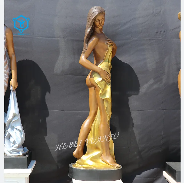 YUANJU Outdoor Full Size Large Nude Statue Bronze For Sale