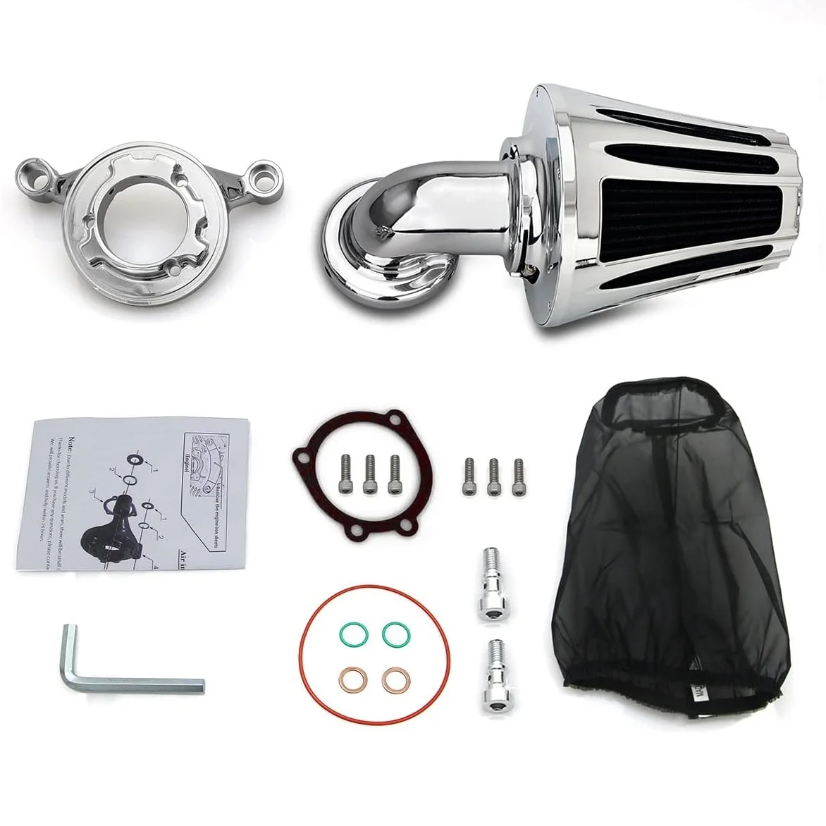 Мотоцикл аксессуары хромированный конус воздухоочиститель фильтры Впускной Для Harley XL883L SuperLow 1991-UP