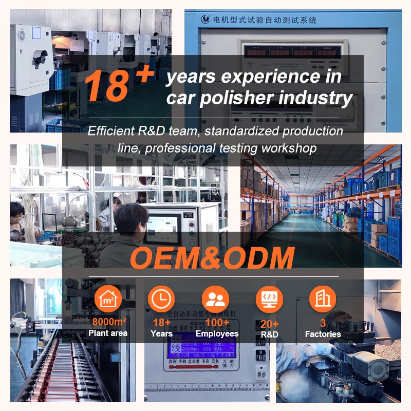 ANSITOOL High Quality 1200W 300-1800RPM DA Polisher For Buffing Wax With Built-in LED front headlights Car Polishing Machine