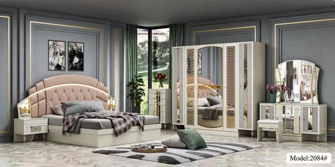 High Quality Double Beds Cheap Bedroom Set with Full Size Bed