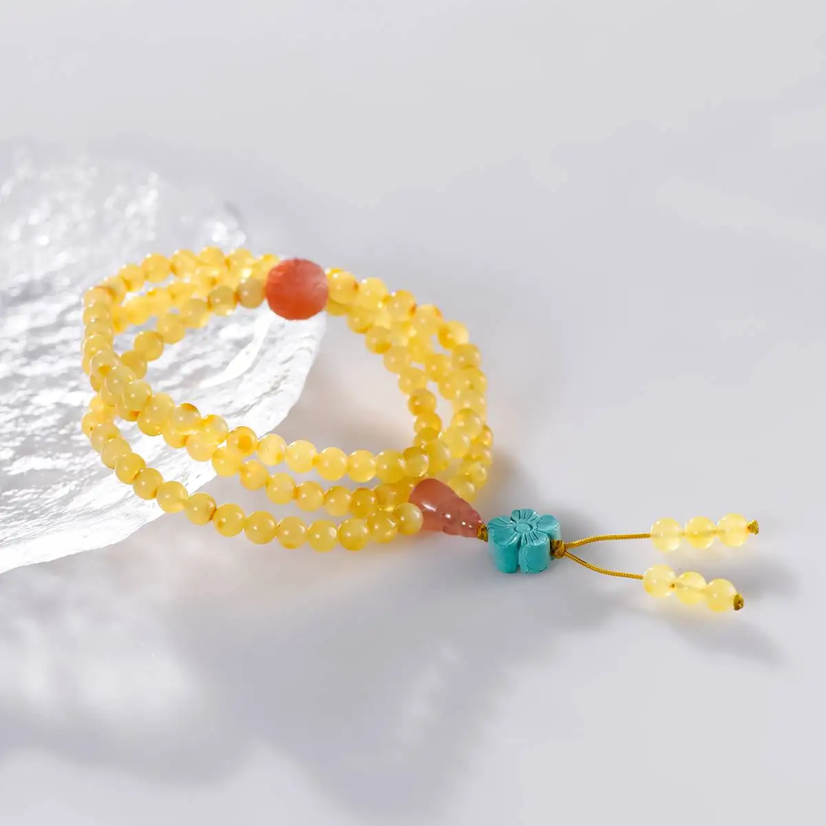 High Quality Crystal Amber Necklace Polished Jewelry Beads with Feng Shui Love Theme for Home Decor Crystal Crafts