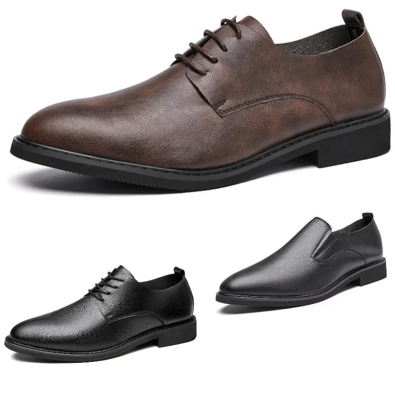 Zapatillas Men Genuine Leather Leather Shoes Cool Dress Fashion Mocassin Shoes Easy Matching Business for Men Rubber Solid 1.2kg