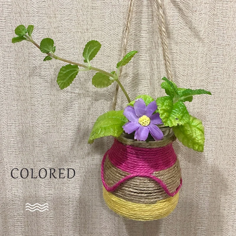 3 Strand Twisted 1.5mm Thick Colorful Jute Rope Hemp Craft Rope Diy Crafts Cord Hand Woven Rope for Necklace Bracelet Jewelry