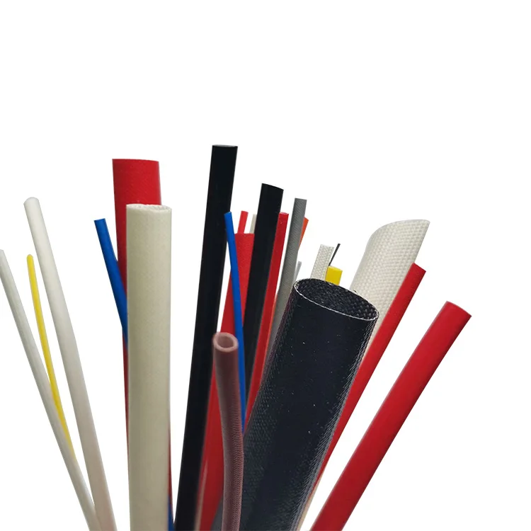High Heat Resistance Glass Fiber Sleeving ROHS Electrical Silicone Rubber Coating Flexible Braided Fiberglass Insulation Sleeve