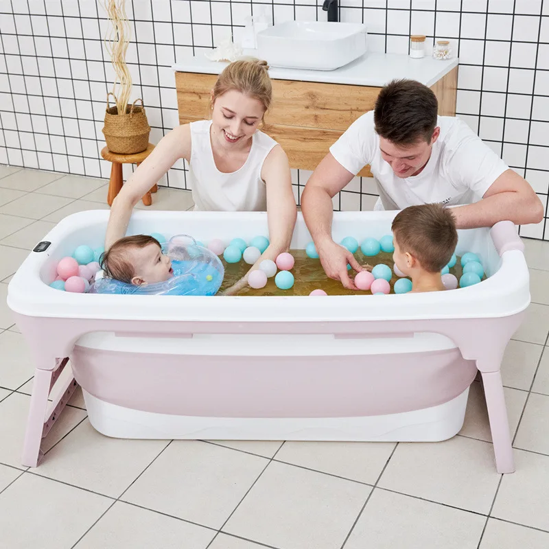 Высокое качество 140 см Большая Пластиковая Складная Ванна для взрослых