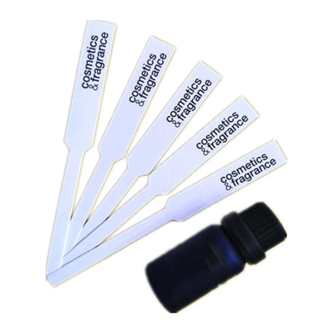 Custom design smelling essential oil test card sniff fragrance perfume test strips