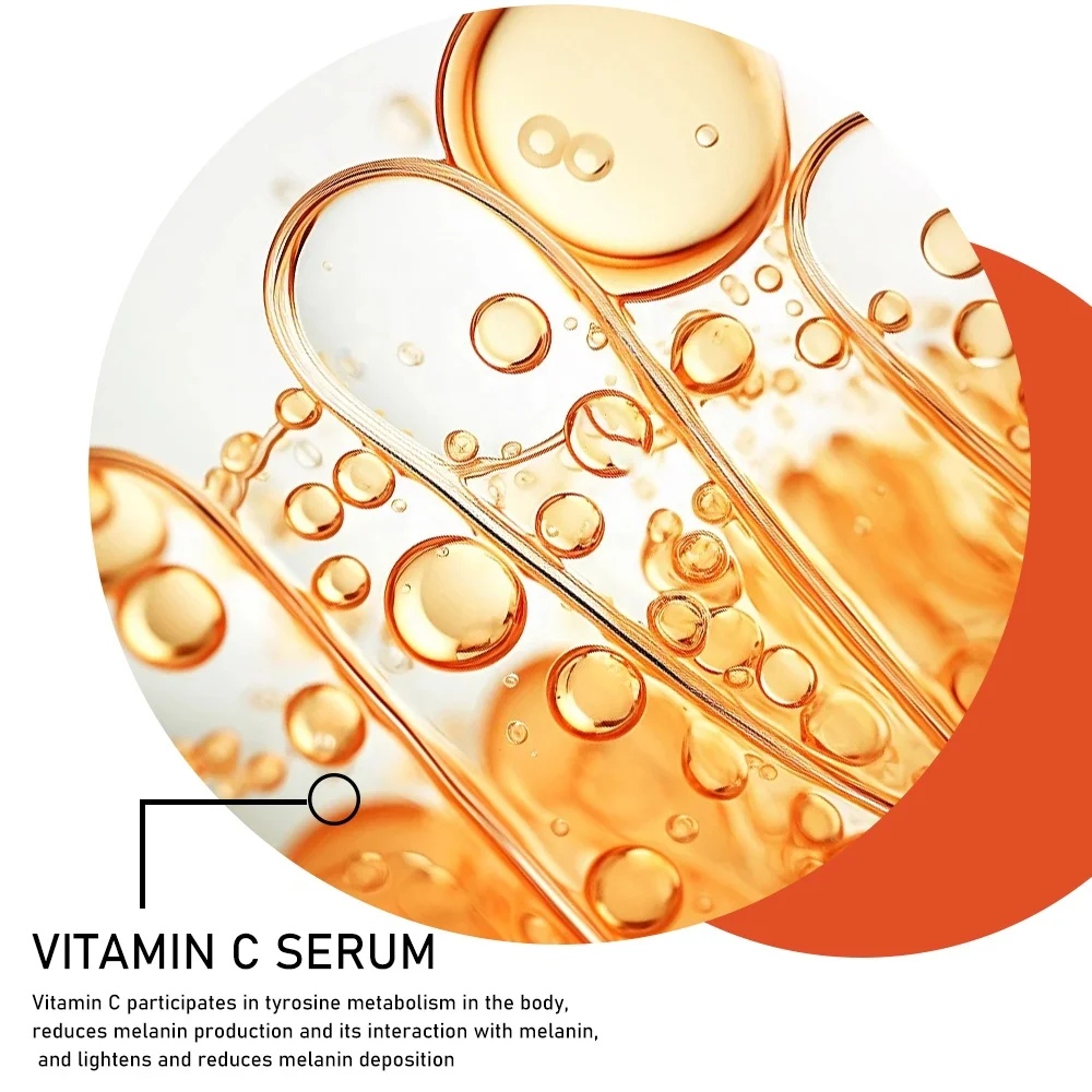 Fashion Charm Glass Bottle Small Test Tube Facial Skin Care Natural Organic Vitamin C Antioxidant Moisturize Facial Serum