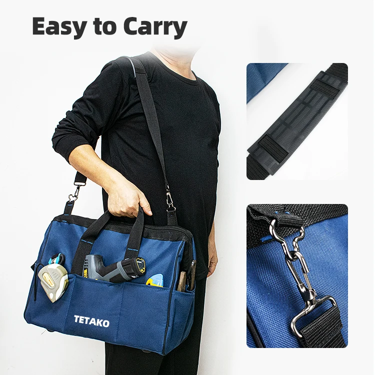 Heavy Duty Durable Tote Polyester Electrician Work Tools Kit Shoulder Electrical Tool Bag
