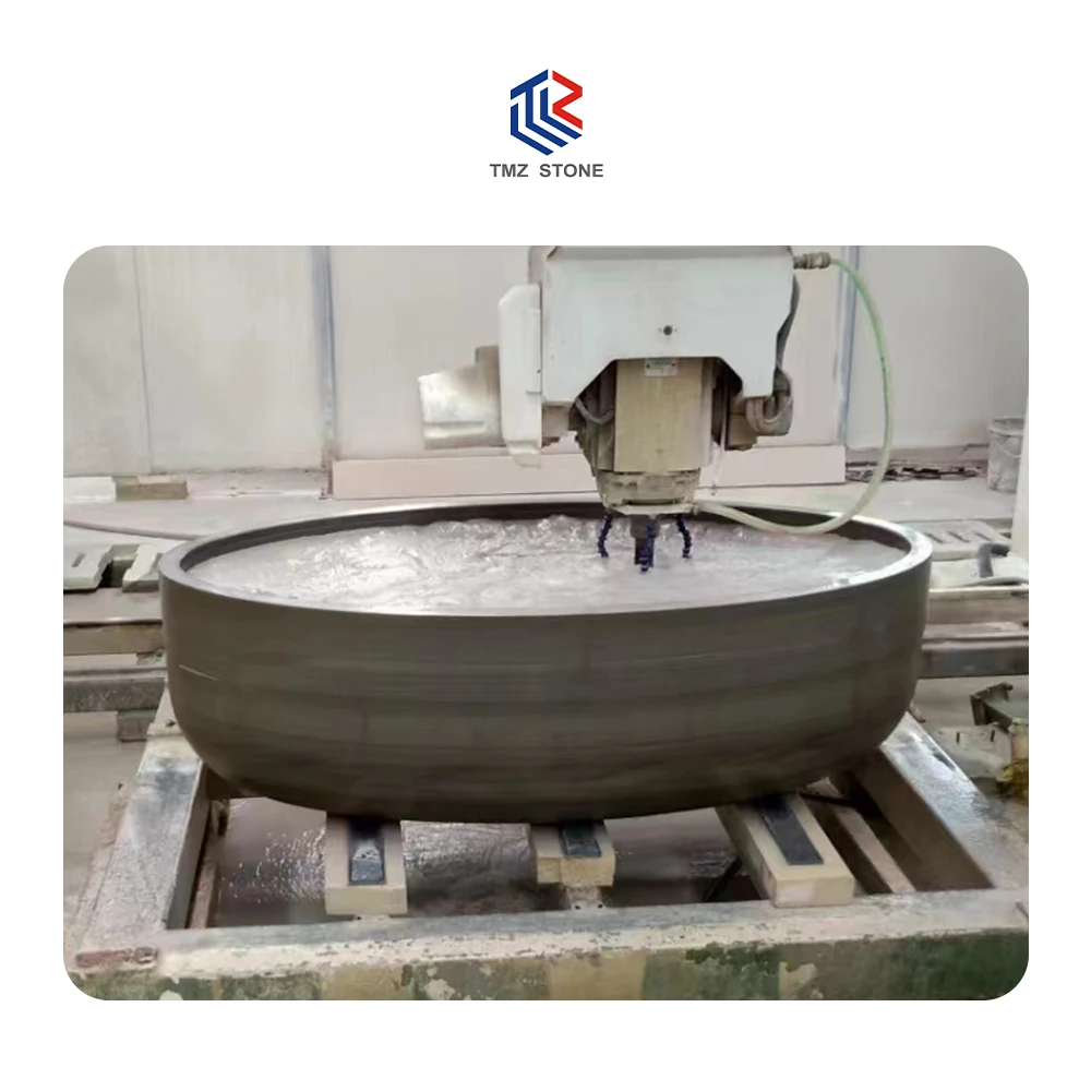 TMZ OEM/ODM Customization Design Natural Stone Marble Travertine Granite Bath Tub for Home Decoration