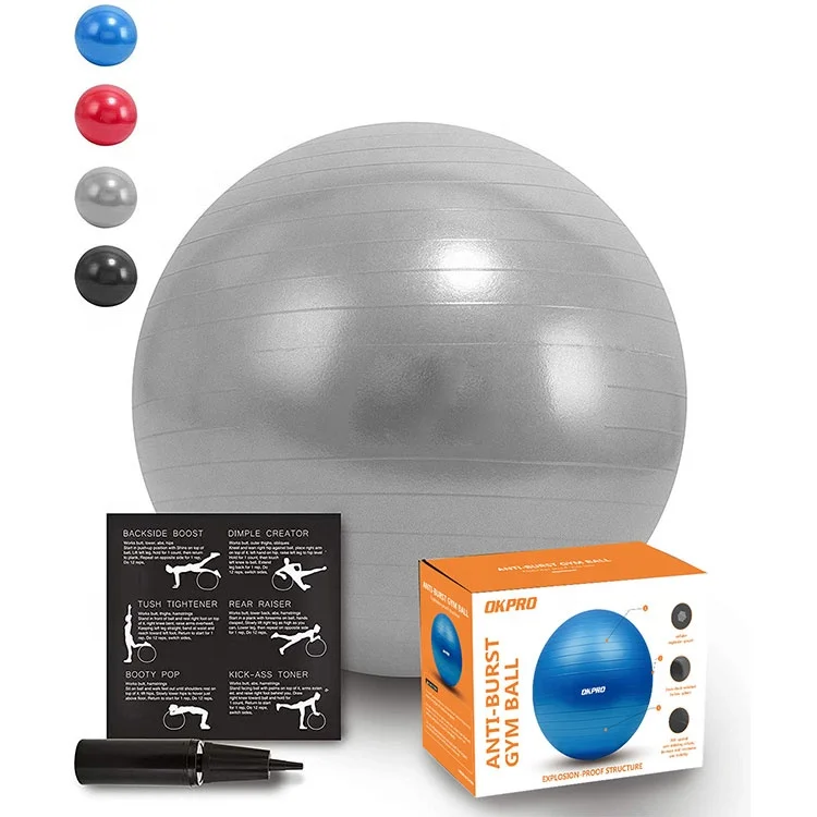 
OKPRO экологически чистый противоударный сверхпрочный устойчивый мяч для фитнеса, занятий йогой, тренажерного зала  (60679099677)
