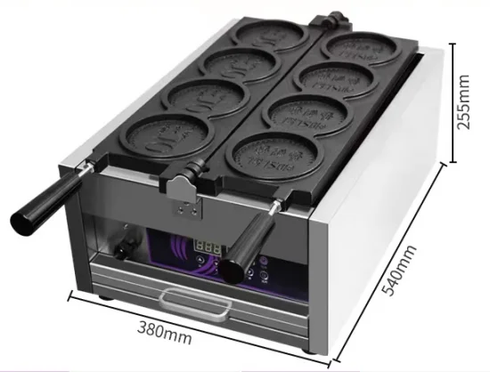 Popular Korean Street Food Equipment Factory Wholesale High Quality Commercial Electric 4pcs 10Yen Cheese Coin Bread Machine