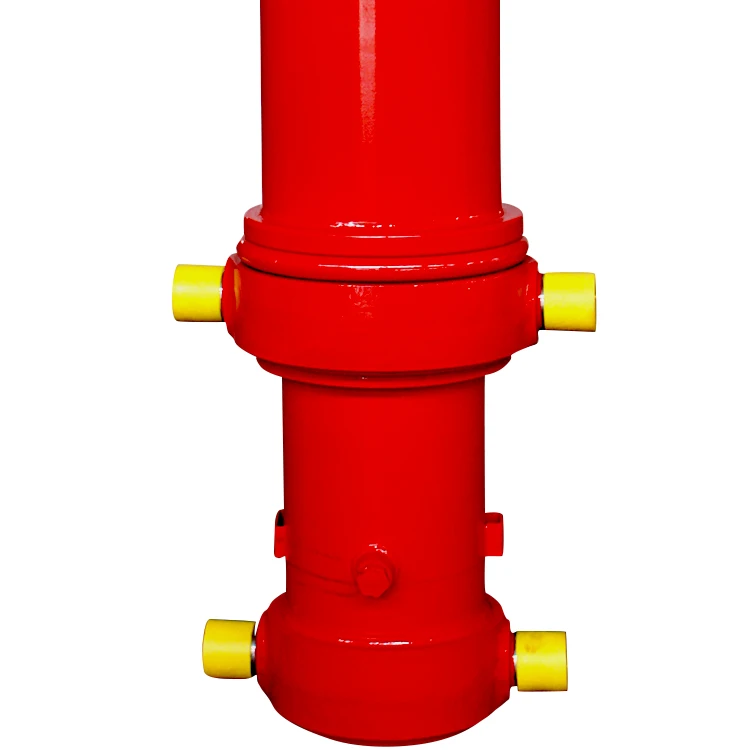 Dump truck lift hydraulic cylinder unloader platform