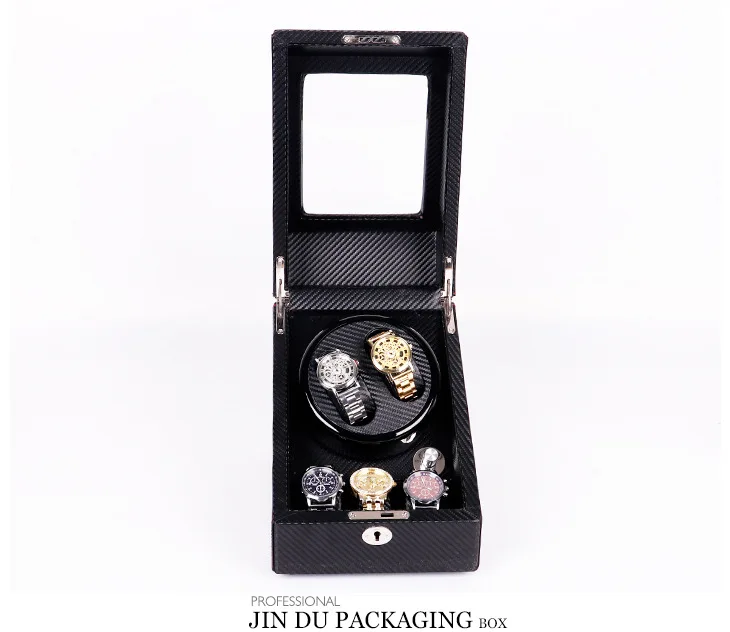 Carbon fiber mechanical watch automatic upper chain motor box 2 + 3 electric meter shaker wholesale watch box