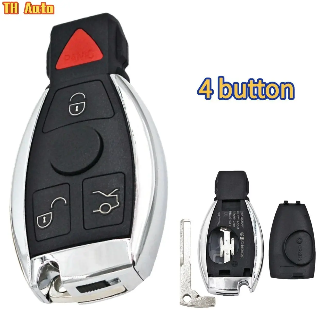 free shipping 4 3+1 button Replacement Shell Smart Remote Key Case for Mercedes-Benz BGA CLS CLK CLA SLK W203 W210 W211 AMG W204