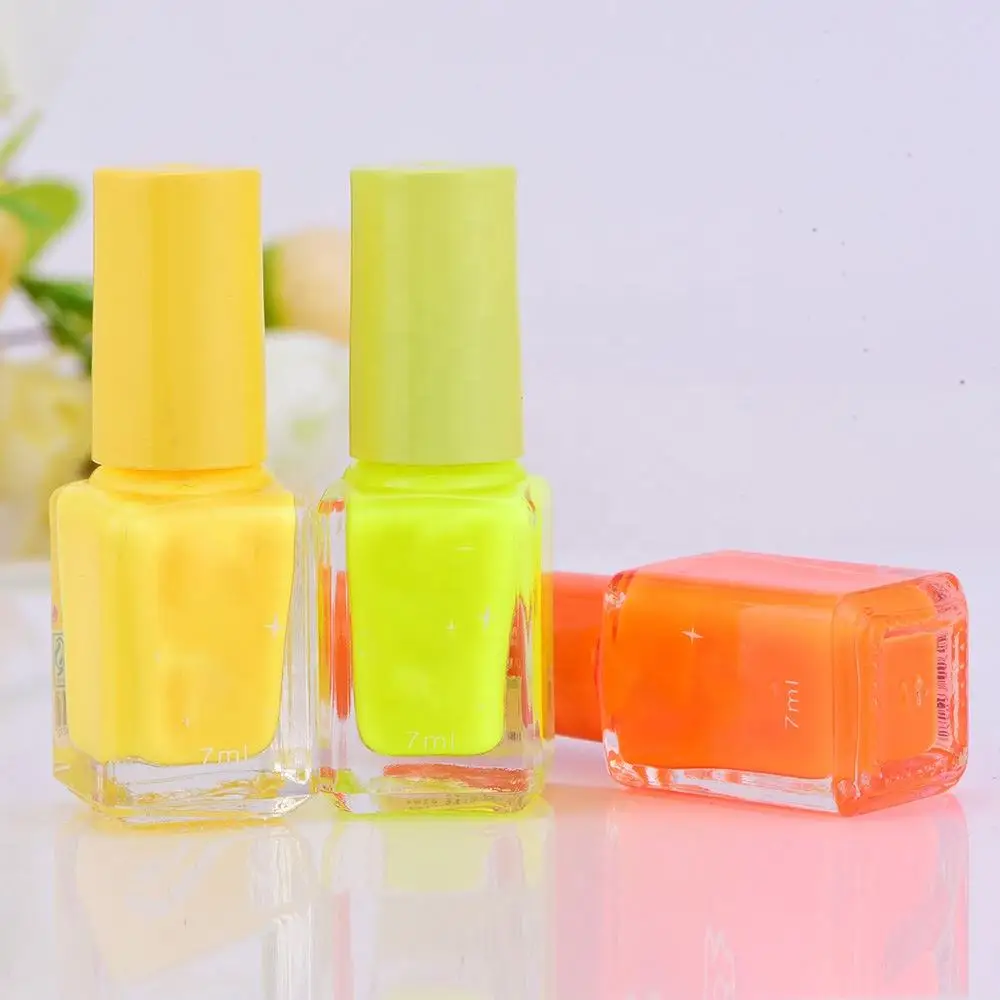 Neon Fluorescent Reflective Effect Esmaltes Light Color UV Gel Soak Off Glow In Dark UV Luminous Nail Polish For Beauty Nails
