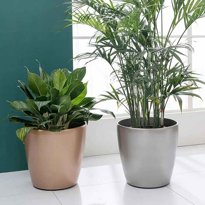 BRICE wholesale plastic self watering flower pot plant plastic flexible large tree double colour flower pots 12 inch