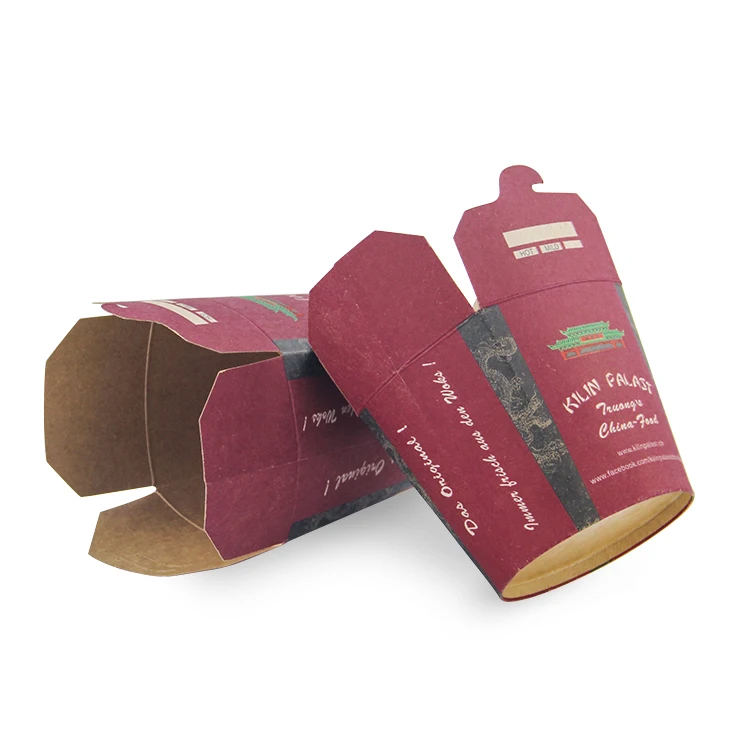 Take Away Brown Kraft Paper White Card Paper Noodle Box Biodegradable Food Paper Box Custom Printed Noodle Boxes