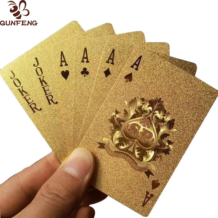 Custom board games home games color paper art printed gold playing cards