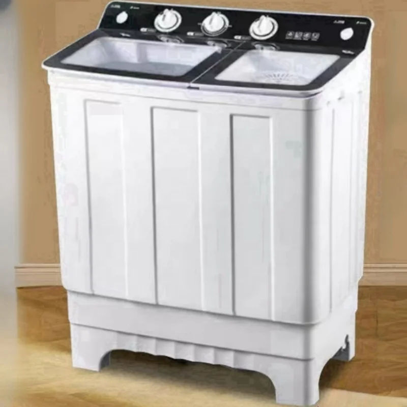semi-auto twin tub electric wash machine 15kgs with dryer for dormitory or commercial wash device